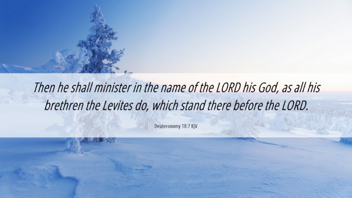 Picture 06 - Deuteronomy 18:7 KJV Desktop Wallpaper - Then he shall minister in the name of the LORD - Desktop Bible Verse Wallpaper