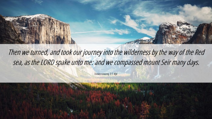 Picture 06 - Deuteronomy 2:1 KJV Desktop Wallpaper - Then we turned, and took our journey into the - Desktop Bible Verse Wallpaper