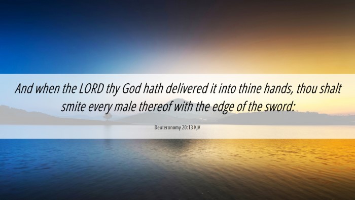 Picture 06 - Deuteronomy 20:13 KJV Desktop Wallpaper - And when the LORD thy God hath delivered it into - Desktop Bible Verse Wallpaper