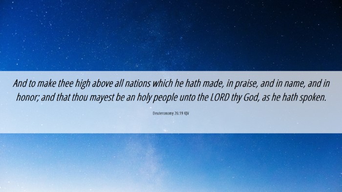 Picture 06 - Deuteronomy 26:19 KJV Desktop Wallpaper - And to make thee high above all nations which he - Desktop Bible Verse Wallpaper