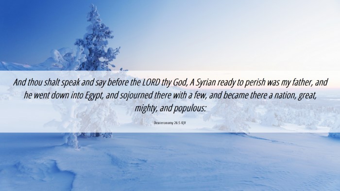 Picture 06 - Deuteronomy 26:5 KJV Desktop Wallpaper - And thou shalt speak and say before the LORD thy - Desktop Bible Verse Wallpaper