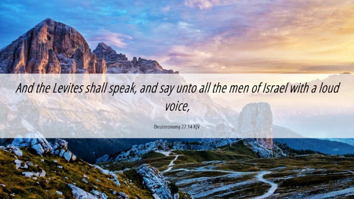 Picture 06 - Deuteronomy 27:14 KJV Desktop Wallpaper - And the Levites shall speak, and say unto all the - Desktop Bible Verse Wallpaper