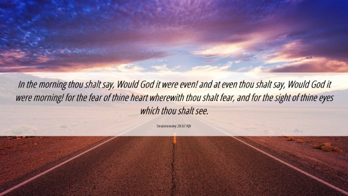 Picture 06 - Deuteronomy 28:67 KJV Desktop Wallpaper - In the morning thou shalt say, Would God it were - Desktop Bible Verse Wallpaper