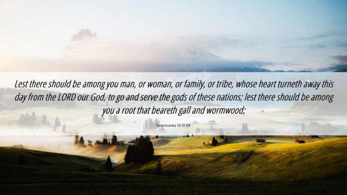 Picture 06 - Deuteronomy 29:18 KJV Desktop Wallpaper - Lest there should be among you man, or woman, or - Desktop Bible Verse Wallpaper