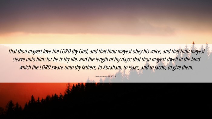 Picture 06 - Deuteronomy 30:20 KJV Desktop Wallpaper - That thou mayest love the LORD thy God, and that - Desktop Bible Verse Wallpaper