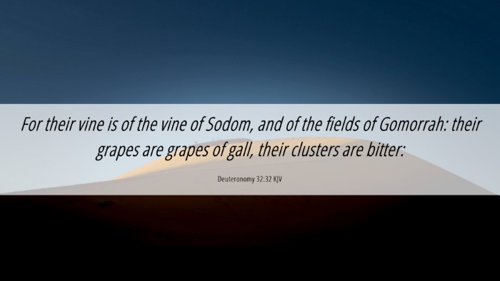 Picture 06 - Deuteronomy 32:32 KJV Desktop Wallpaper - For their vine is of the vine of Sodom, and of - Desktop Bible Verse Wallpaper