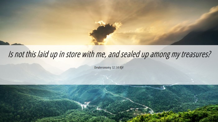 Picture 06 - Deuteronomy 32:34 KJV Desktop Wallpaper - Is not this laid up in store with me, and sealed - Desktop Bible Verse Wallpaper