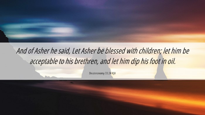 Picture 06 - Deuteronomy 33:24 KJV Desktop Wallpaper - And of Asher he said, Let Asher be blessed with - Desktop Bible Verse Wallpaper