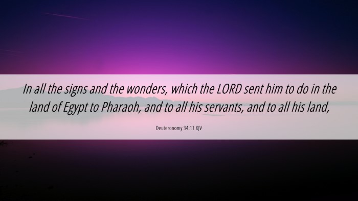 Picture 06 - Deuteronomy 34:11 KJV Desktop Wallpaper - In all the signs and the wonders, which the LORD - Desktop Bible Verse Wallpaper