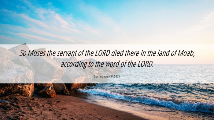 Picture 06 - Deuteronomy 34:5 KJV Desktop Wallpaper - So Moses the servant of the LORD died there in - Desktop Bible Verse Wallpaper