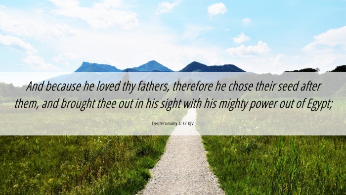 Picture 06 - Deuteronomy 4:37 KJV Desktop Wallpaper - And because he loved thy fathers, therefore he - Desktop Bible Verse Wallpaper