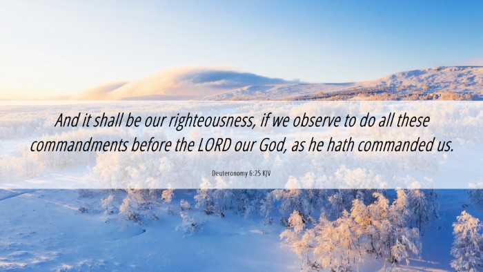 Picture 06 - Deuteronomy 6:25 KJV Desktop Wallpaper - And it shall be our righteousness, if we observe - Desktop Bible Verse Wallpaper