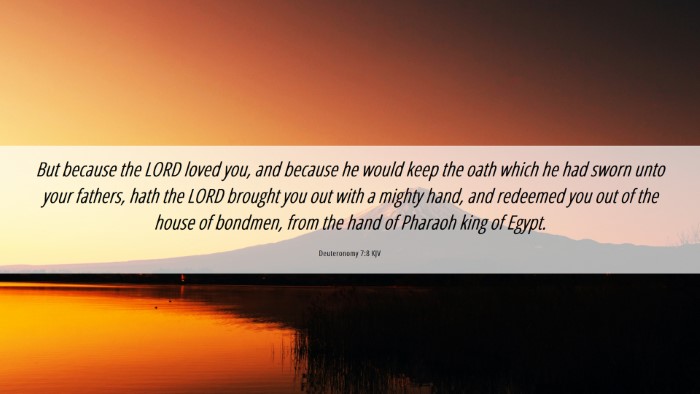 Picture 06 - Deuteronomy 7:8 KJV Desktop Wallpaper - But because the LORD loved you, and because he - Desktop Bible Verse Wallpaper