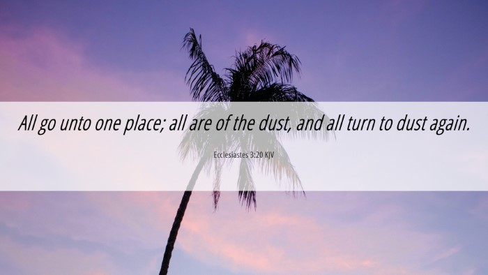 Picture 06 - Ecclesiastes 3:20 KJV Desktop Wallpaper - All go unto one place; all are of the dust, and - Desktop Bible Verse Wallpaper