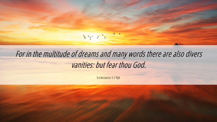 Picture 06 - Ecclesiastes 5:7 KJV Desktop Wallpaper - For in the multitude of dreams and many words - Desktop Bible Verse Wallpaper