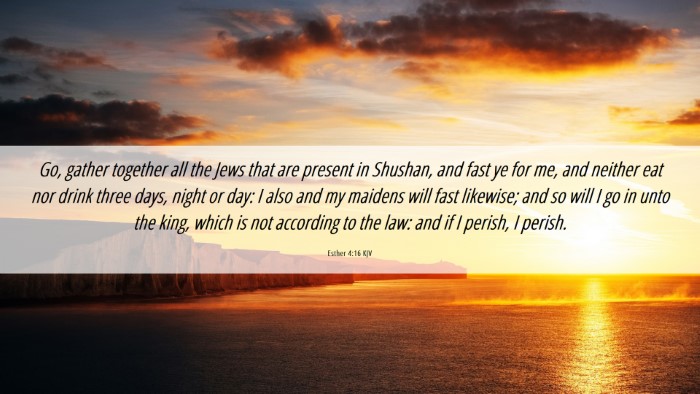 Picture 06 - Esther 4:16 KJV Desktop Wallpaper - Go, gather together all the Jews that are present - Desktop Bible Verse Wallpaper