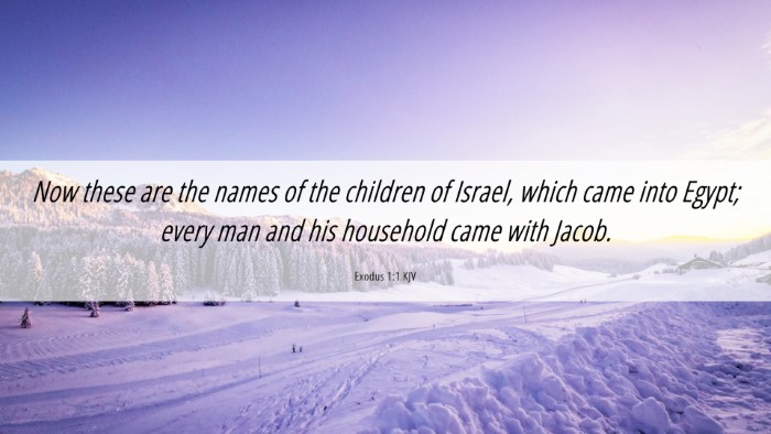 Picture 06 - Exodus 1:1 KJV Desktop Wallpaper - Now these are the names of the children of - Desktop Bible Verse Wallpaper