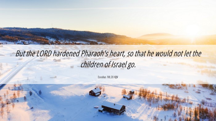 Picture 06 - Exodus 10:20 KJV Desktop Wallpaper - But the LORD hardened Pharaoh's heart, so that he - Desktop Bible Verse Wallpaper