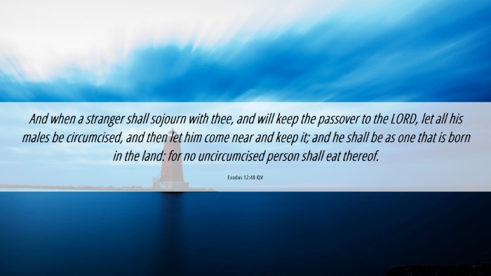 Picture 06 - Exodus 12:48 KJV Desktop Wallpaper - And when a stranger shall sojourn with thee, and - Desktop Bible Verse Wallpaper