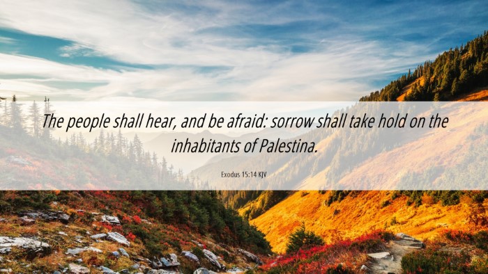 Picture 06 - Exodus 15:14 KJV Desktop Wallpaper - The people shall hear, and be afraid: sorrow - Desktop Bible Verse Wallpaper