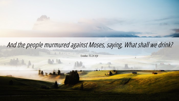 Picture 06 - Exodus 15:24 KJV Desktop Wallpaper - And the people murmured against Moses, saying, - Desktop Bible Verse Wallpaper