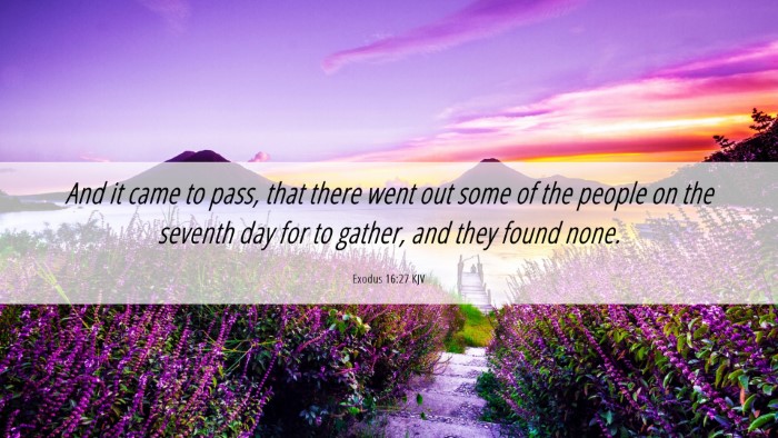 Picture 06 - Exodus 16:27 KJV Desktop Wallpaper - And it came to pass, that there went out some of - Desktop Bible Verse Wallpaper