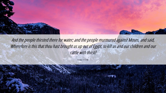 Picture 06 - Exodus 17:3 KJV Desktop Wallpaper - And the people thirsted there for water; and the - Desktop Bible Verse Wallpaper