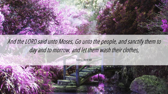 Picture 06 - Exodus 19:10 KJV Desktop Wallpaper - And the LORD said unto Moses, Go unto the people, - Desktop Bible Verse Wallpaper
