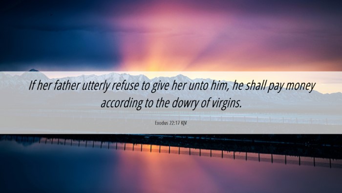 Picture 06 - Exodus 22:17 KJV Desktop Wallpaper - If her father utterly refuse to give her unto - Desktop Bible Verse Wallpaper