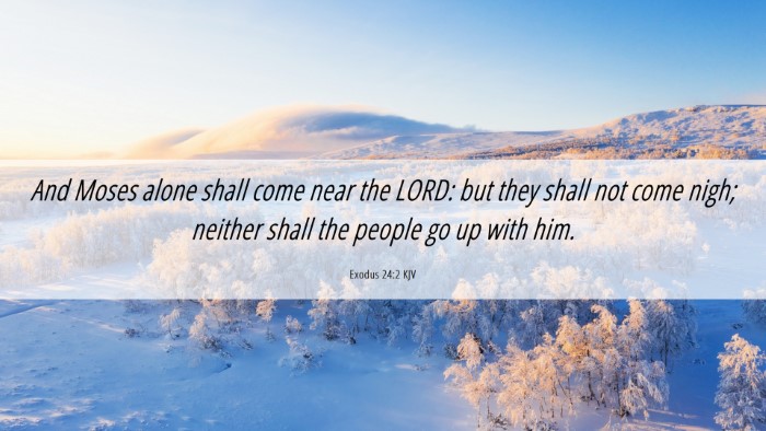 Picture 06 - Exodus 24:2 KJV Desktop Wallpaper - And Moses alone shall come near the LORD: but - Desktop Bible Verse Wallpaper