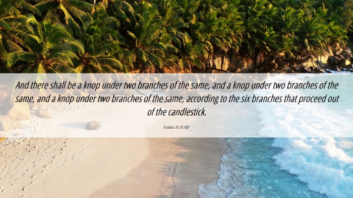 Picture 06 - Exodus 25:35 KJV Desktop Wallpaper - And there shall be a knop under two branches of - Desktop Bible Verse Wallpaper