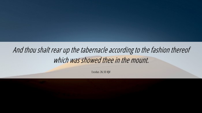 Picture 06 - Exodus 26:30 KJV Desktop Wallpaper - And thou shalt rear up the tabernacle according - Desktop Bible Verse Wallpaper