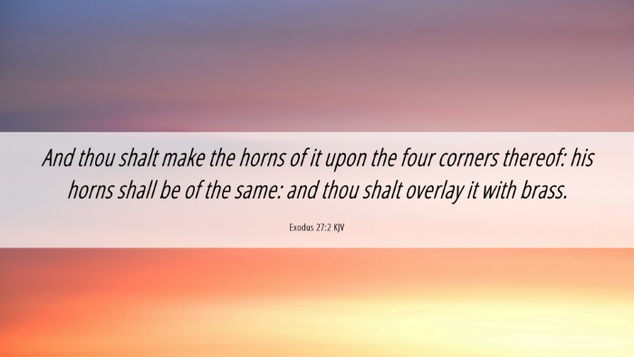 Picture 06 - Exodus 27:2 KJV Desktop Wallpaper - And thou shalt make the horns of it upon the four - Desktop Bible Verse Wallpaper