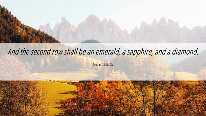 Picture 06 - Exodus 28:18 KJV Desktop Wallpaper - And the second row shall be an emerald, a - Desktop Bible Verse Wallpaper