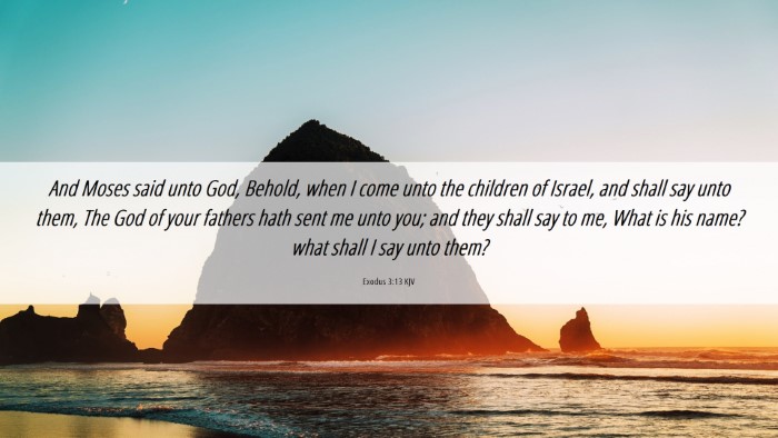 Picture 06 - Exodus 3:13 KJV Desktop Wallpaper - And Moses said unto God, Behold, when I come unto - Desktop Bible Verse Wallpaper