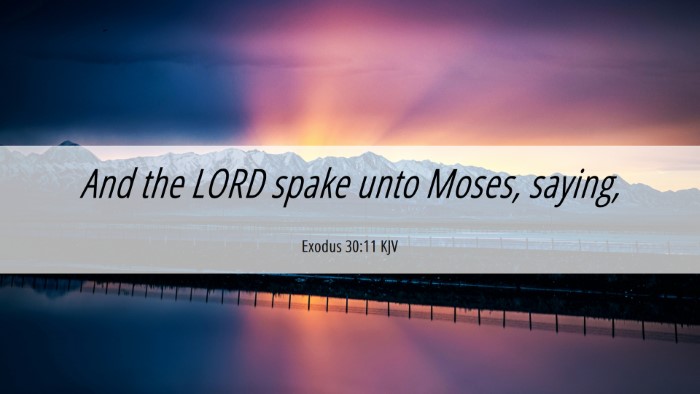 Picture 06 - Exodus 30:11 KJV Desktop Wallpaper - And the LORD spake unto Moses, - Desktop Bible Verse Wallpaper