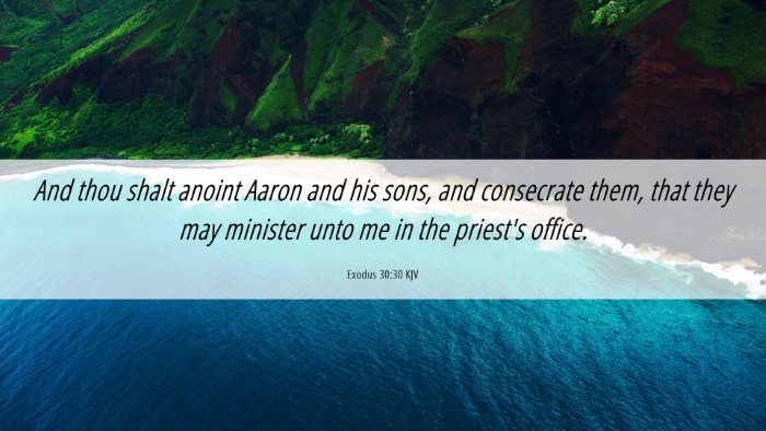 Picture 06 - Exodus 30:30 KJV Desktop Wallpaper - And thou shalt anoint Aaron and his sons, and - Desktop Bible Verse Wallpaper