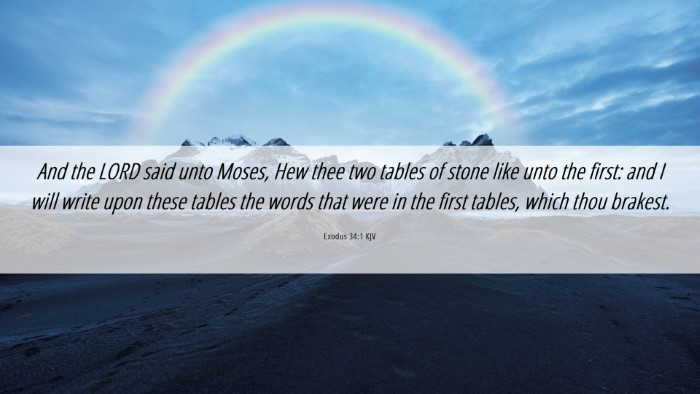 Picture 06 - Exodus 34:1 KJV Desktop Wallpaper - And the LORD said unto Moses, Hew thee two tables - Desktop Bible Verse Wallpaper