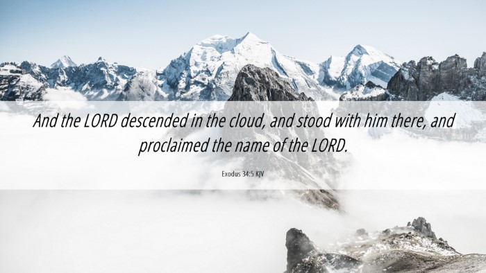 Picture 06 - Exodus 34:5 KJV Desktop Wallpaper - And the LORD descended in the cloud, and stood - Desktop Bible Verse Wallpaper