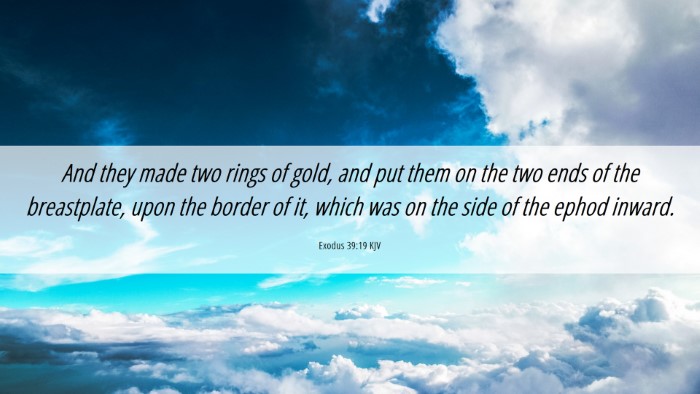 Picture 06 - Exodus 39:19 KJV Desktop Wallpaper - And they made two rings of gold, and put them on - Desktop Bible Verse Wallpaper