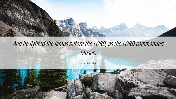 Picture 06 - Exodus 40:25 KJV Desktop Wallpaper - And he lighted the lamps before the LORD; as the - Desktop Bible Verse Wallpaper
