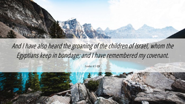 Picture 06 - Exodus 6:5 KJV Desktop Wallpaper - And I have also heard the groaning of the - Desktop Bible Verse Wallpaper