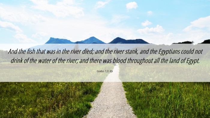 Picture 06 - Exodus 7:21 KJV Desktop Wallpaper - And the fish that was in the river died; and the - Desktop Bible Verse Wallpaper