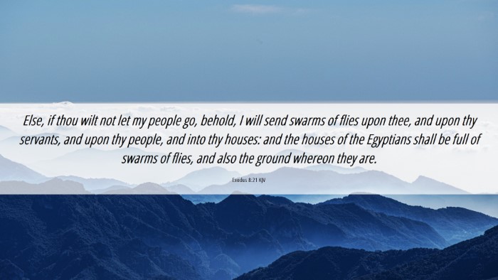 Picture 06 - Exodus 8:21 KJV Desktop Wallpaper - Else, if thou wilt not let my people go, behold, - Desktop Bible Verse Wallpaper