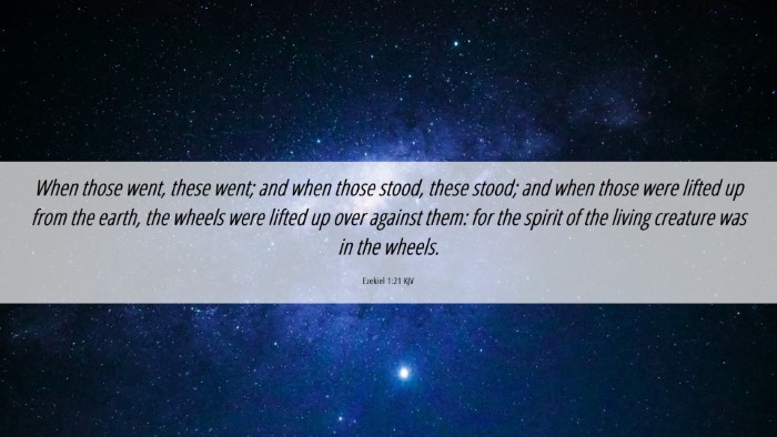 Picture 06 - Ezekiel 1:21 KJV Desktop Wallpaper - When those went, these went; and when those - Desktop Bible Verse Wallpaper