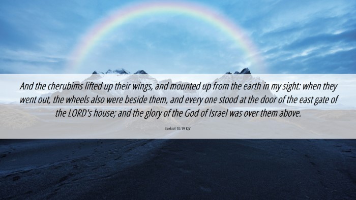Picture 06 - Ezekiel 10:19 KJV Desktop Wallpaper - And the cherubims lifted up their wings, and - Desktop Bible Verse Wallpaper