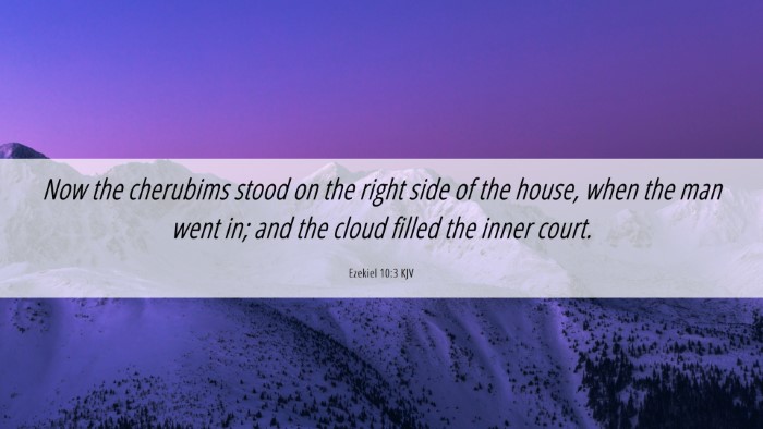Picture 06 - Ezekiel 10:3 KJV Desktop Wallpaper - Now the cherubims stood on the right side of the - Desktop Bible Verse Wallpaper
