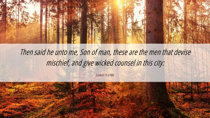 Picture 06 - Ezekiel 11:2 KJV Desktop Wallpaper - Then said he unto me, Son of man, these are the - Desktop Bible Verse Wallpaper