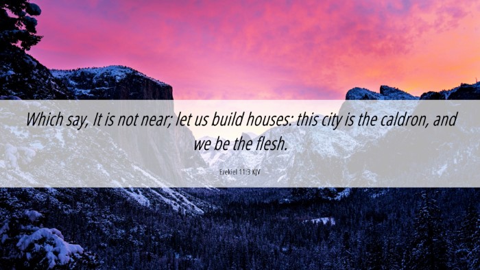 Picture 06 - Ezekiel 11:3 KJV Desktop Wallpaper - Which say, It is not near; let us build houses: - Desktop Bible Verse Wallpaper