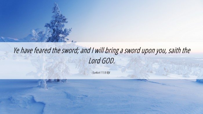 Picture 06 - Ezekiel 11:8 KJV Desktop Wallpaper - Ye have feared the sword; and I will bring a - Desktop Bible Verse Wallpaper